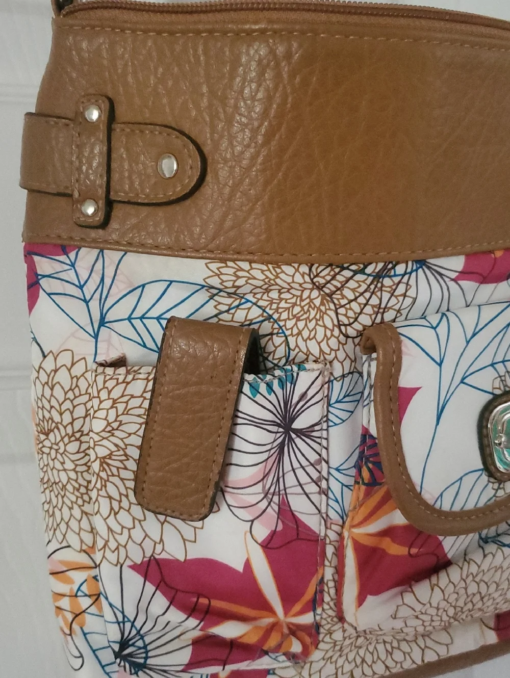 TrevisoTan Floral Crossbody Shoulder Bag